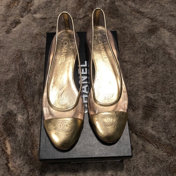 chanel clear flats